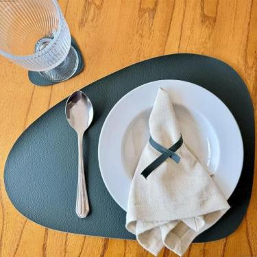 Imagem de Kit 2 Peças Conjunto Jogo Americano Sousplat Casa Mesa Posta Luxo - Ob