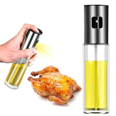Imagem de Borrifador Spray De Azeite Vinagre Óleo Tempero Multiuso Pulverizador Galheteiro De Cozinha, Prata e douraodr (Cores Sortidas) PREMIUM