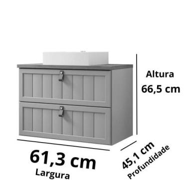 Imagem de Gabinete Para Banheiro Com Lavatório Sense Cappuccino Freijo MGM Movei