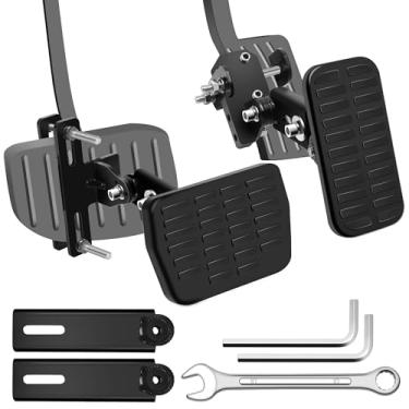 Imagem de Anglecai Extensores de pedal a gás e freio para motoristas curtos pessoas com comprimento e ângulo ajustáveis Extensores de pedal de carro para carros, Go Kart