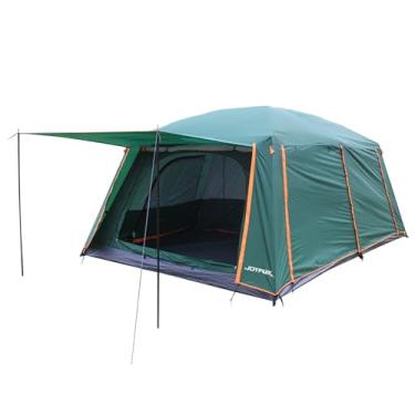 Imagem de JOYFOX Barraca de Camping 5-8 Pessoas Impermeável com Toldo, 2 Quartos e Sala, 380x260x195cm, Montagem Manual, Alta Resistência à Chuva