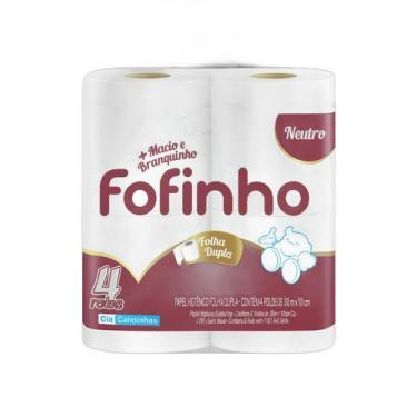 Imagem de Papel Higiênico Fofinho Folha Dupla Neutro Com 4 Rolos