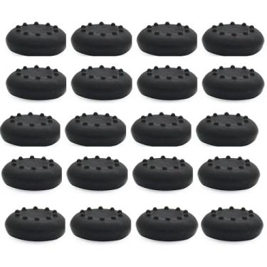 Imagem de N-KONGJIAN 20 Peças De Capas Para Polegar Controle, Capa Silicone Antiderrapante Chave, Substituição Joystick Compatível Com Ps3/Ps4/Ps5/360/One/Pro (Preto)