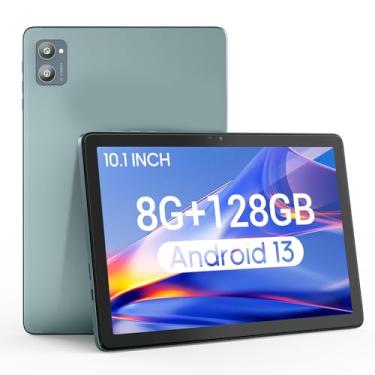 Imagem de WDYQJE Tablets de 10 polegadas, tablet Android 13, 128 GB + 8 (4 + 4 expansão) GB, cartão SD expansível de 512 GB, tela sensível ao toque 1280 x 800 IPS HD, tablet PC WiFi 5G/2,4G, câmera dupla de 13