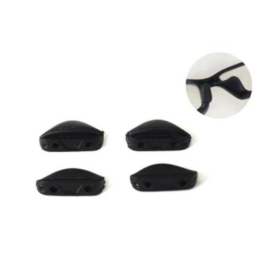 Imagem de GALAXYLENSE Protetores de nariz e meias auriculares para Oakley Crosslink preto OX8118 OX8027 OX8029 OX8030 OX8031 OX8033 OX3149 OX3128, 4 almofadas pretas para nariz apenas, regular