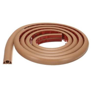 Imagem de HARFINGTON Capa de cabo de 1,8 m L 0,3 x A 0,3 Canal interno PVC esconde extensão, protetor de fios para evitar desvios de cabos, gerenciamento de cabos, marrom