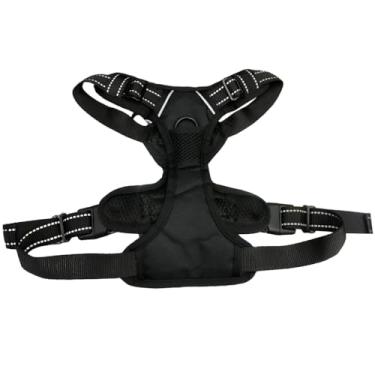 Imagem de Peitoral Coleira Super Reforçada Refletiva C/Regulagem Cachorro Grande e Médio Porte(Preto,GG (XL))