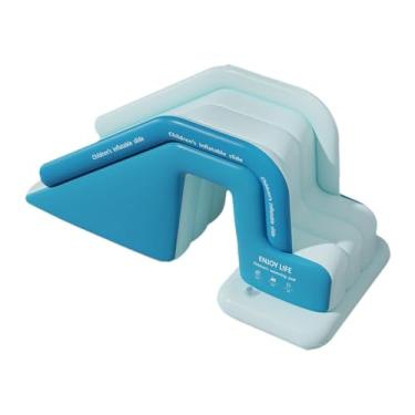 Imagem de Baoblaze Tobogã de piscina portátil de PVC resistente ao desgaste para crianças, tobogã aquático para piscina acima do solo, área externa e interna, quintal, Azul