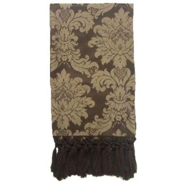 Imagem de Manta de Sofá Jacquard Marrom com Bege 190x140 - Sua Casa Decor