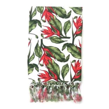 Imagem de Manta de Sofá Jacquard Floral 190x140 - Sua Casa Decor