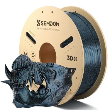 Imagem de Filamento de impressora 3D PLA de 1,75 mm - Preto (Azul Brilhante)/Azul Galáxia Estrelado | Galaxy Sparkle Pro | Nano Glitter e Anti-entupimento