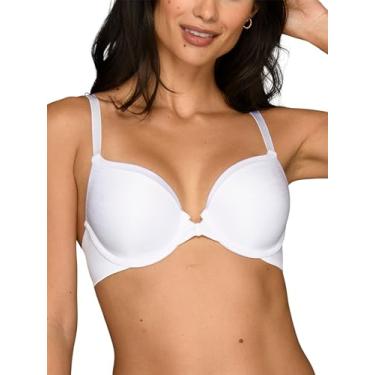 Imagem de Vanity Fair Sutiã feminino com fecho frontal completo, suave nas costas, bojos levemente forrados até DDD, Branco, 38DD