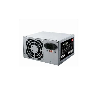 Imagem de Fonte ATX 350W real BrazilPC com ventoinha silenciosa e proteção contra curto.