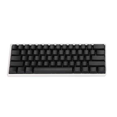 Imagem de Teclado mecânico PBT OEM de perfil 61 ANSI em branco grosso para teclado mecânico MX Switches (apenas teclado), Preto
