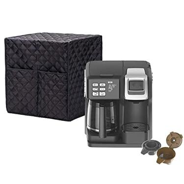 Imagem de SHANGSKY Capa protetora contra poeira Keurig K Duo à prova d'água para cafeteira – universal, algodão antiimpacto, 2 bolsos, 30 cm L x 30 cm P x 36 cm A