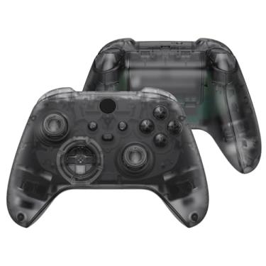 Imagem de eXtremeRate Full Set Shell Buttons for Xbox Series X & S, Clear Black Replacement Side Rails Grips Front Back Plate Cover for Xbox Core Wireless Controller [Controller NOT Included]