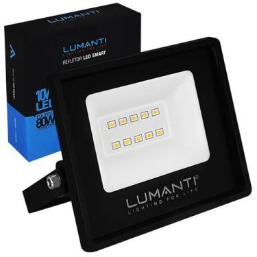 Imagem de Refletor Preto 11cm Led 10W 3000k Quente IP66 1000lm - LUMANTI, 127/22
