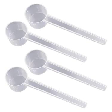 Imagem de ccHuDE 4 Pçs Colher de Pó de Lavagem de Plástico Transparente Colheres de Café de Cabo Longo Colheres de Proteína em Pó Colheres Medidoras de Cozimento para Líquido 5 g