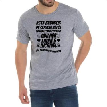 Imagem de Camiseta Cinza Bebedor de cerveja conquistado - Alearts, G