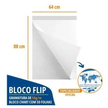 Imagem de Bloco Flip Chart (64cm x 88cm) 56g com 50 folhas - Stalo