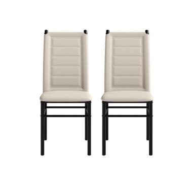 Imagem de Conjunto 2 Cadeiras 41cm X 96,5cm Tokio Preto/Off White