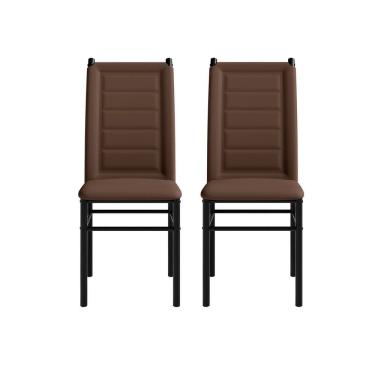 Imagem de Conjunto 2 Cadeiras 41cm X 96,5cm Tokio Preto/Marrom