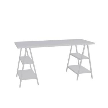 Imagem de Mesa Kuadra Cavalete 150x60x75cm Branco Chess - Branco Chess -