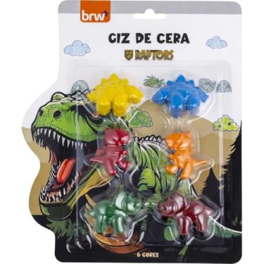 Imagem de Giz de Cera, Brw, Curto, 6 Cores, Raptors