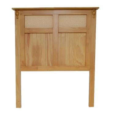 Imagem de Cabeceira Para Cama Egito Solteiro 88 Cm Madeira Maciça Taeda MDF Rattan Laranja Meyer...