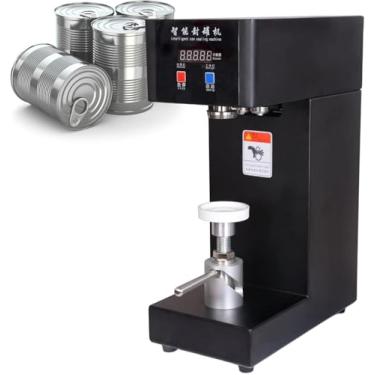 Imagem de Máquina Automática De Selagem De Latas, Máquina Seladora De Copo Elétrica 180w Com Contador E Display Lcd, 2.2" Dia. & 3.9"-7.9" Altura, Black, 220V