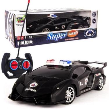 Imagem de Carrinho De Policia Com Luz De Controle Remoto Recarregável Viaturas R