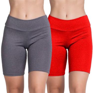 Imagem de KIT 2 Bermudinha Fitness Suplex Serra e Mar Roupa Para Academia Treino Moda Feminina-Feminino