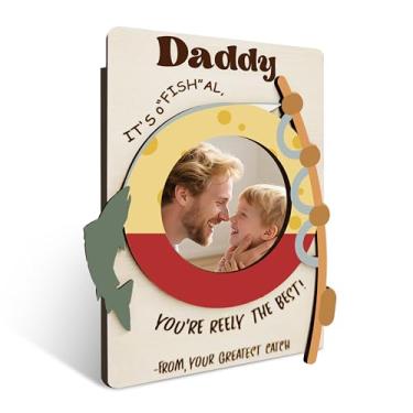 Imagem de Porta-retrato de pai, presente de aniversário de Natal, Dia dos Pais, molduras de imãs de imagem de pai de pesca para geladeira, para pai, pai, 49