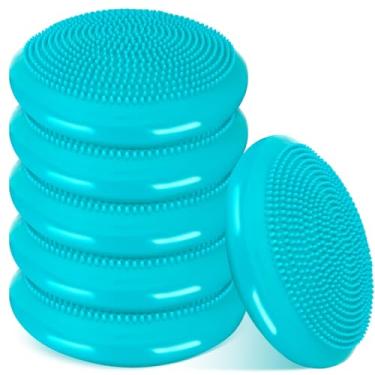 Imagem de Amylove 6 peças de almofada de balanço inflada para crianças sensoriais, disco de equilíbrio de 33 cm, almofada sensorial para exercício de assento flexível, almofada de cadeira para sala de aula