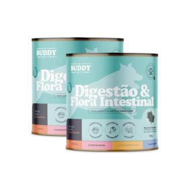 Imagem de 2 Buddy Nutrition Suplemento Alimentar para Digestão e Flora Intestinal 60 Cápsulas para Cães Cão Cachorros Kit