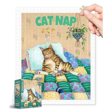 Imagem de PieceRelax Quebra-Cabeças De Plástico Para Adultos, 500 Peças - Gary Patterson Cat Nap, Os Jogos Mesa E Presentes Mais Satisfatórios, Sem Necessidade Tapete Quebra-Cabeça [H3468]