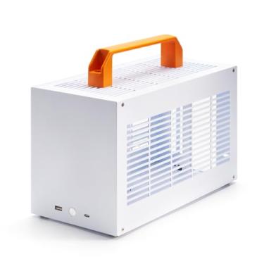 Imagem de SGPC Capa Mini ITX branca K49-WT - formato pequeno de 8,3L, suporta GPU de até 300 mm, cooler de CPU de até 69 mm, SFX PSU, USB 3.0 e E/S frontal tipo C, inclui 2 alças (K49WT)