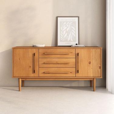 Imagem de Aparador de Sala Buffet Madeira 145 cm 02 Portas Freijó TECCA