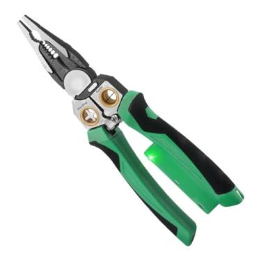 Imagem de MFMEXUL Alicate Descascador de Fios 8 em 1, Ferramenta de Corte de Cabos Antiderrapante, Testador de Voltagem para Trabalhos Elétricos Industriais.