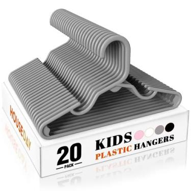 Imagem de Cabides para bebês HOUSE DAY Premium, pacote com 20 cm, plástico, cinz