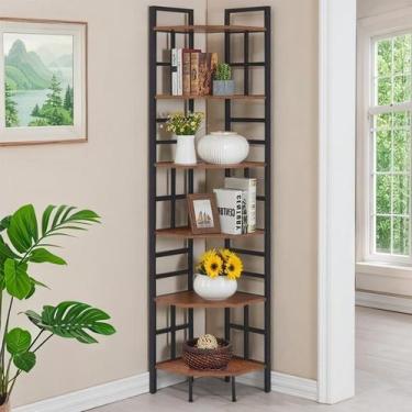 Imagem de Prateleira de canto HOMISSUE Estante estreita de 6 níveis de altura ma