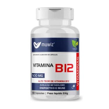 Imagem de Vitamina B12 500mg 60 Cápsulas - Muwiz