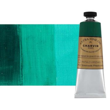 Imagem de Charvin Tinta a óleo extrafina - Tinta a óleo francesa profissional de luxo, exibindo os pigmentos da natureza, consistência cremosa com vivacidade - tubo único de 60 ml - Phthalo Viridian