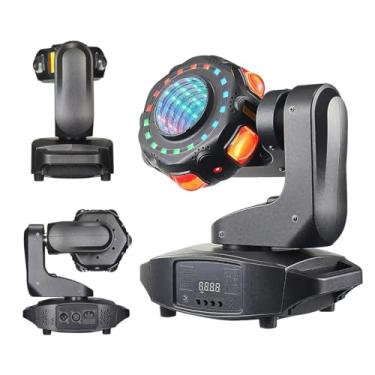 Imagem de Luz de cabeça móvel 6 x 10W RGBW Iluminação de palco Luzes de DJ Holofote de feixe 23 CH Luz de lavagem com DMX e som ativado para festas de casamento na igreja Show ao vivo Bar