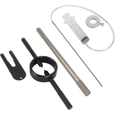 Imagem de Kit de ferramentas de garfo de motocicleta, compressor de mola de garfo de 3 peças, medidor de nível de óleo, ferramenta de haste de amortecedor para reparo e manutenção de vedação de garfo