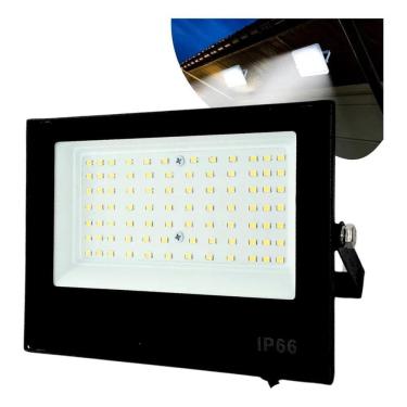 Imagem de 2X Refletor Led 100W Holofote Bivolt Prova D`Água Ip66 Frio