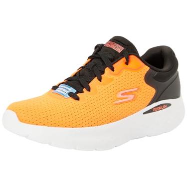 Imagem de Skechers Tênis masculino Go Run Lite Anchorage, Têxtil laranja e preto sintético, 43.5 EU