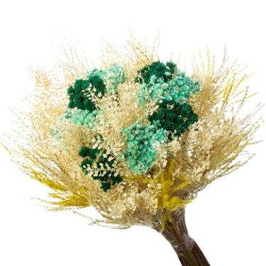 Imagem de Buque Flor Seca Desidratada sementinha Verde Decoração - Pense Flores