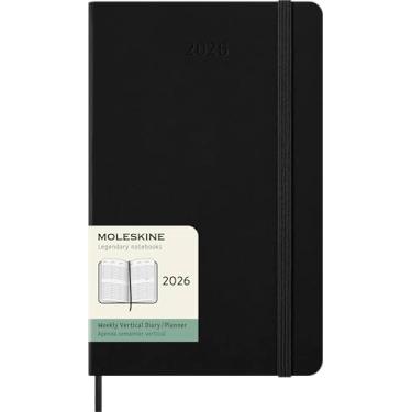 Imagem de Moleskine Classic 12 Month 2026 Weekly Vertical Planner, Hard Cover, Large (5" x 8.25"), Black, 144 pages