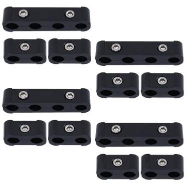 Imagem de Meprotal 1 conjunto de separadores de fios de vela de ignição para separadores de fios de liga de alumínio de 8 mm, 9 mm, 10 mm, preto